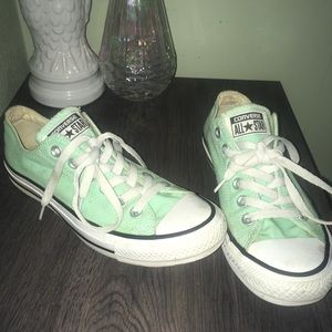 Mint green converse